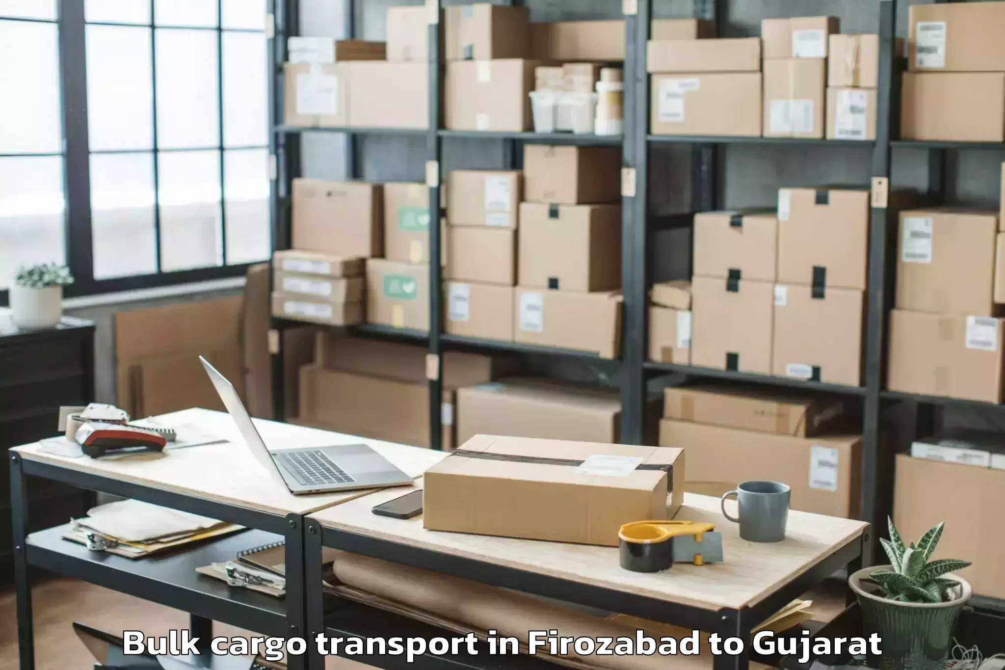 Professional Firozabad to Thasra Bulk Cargo Transport